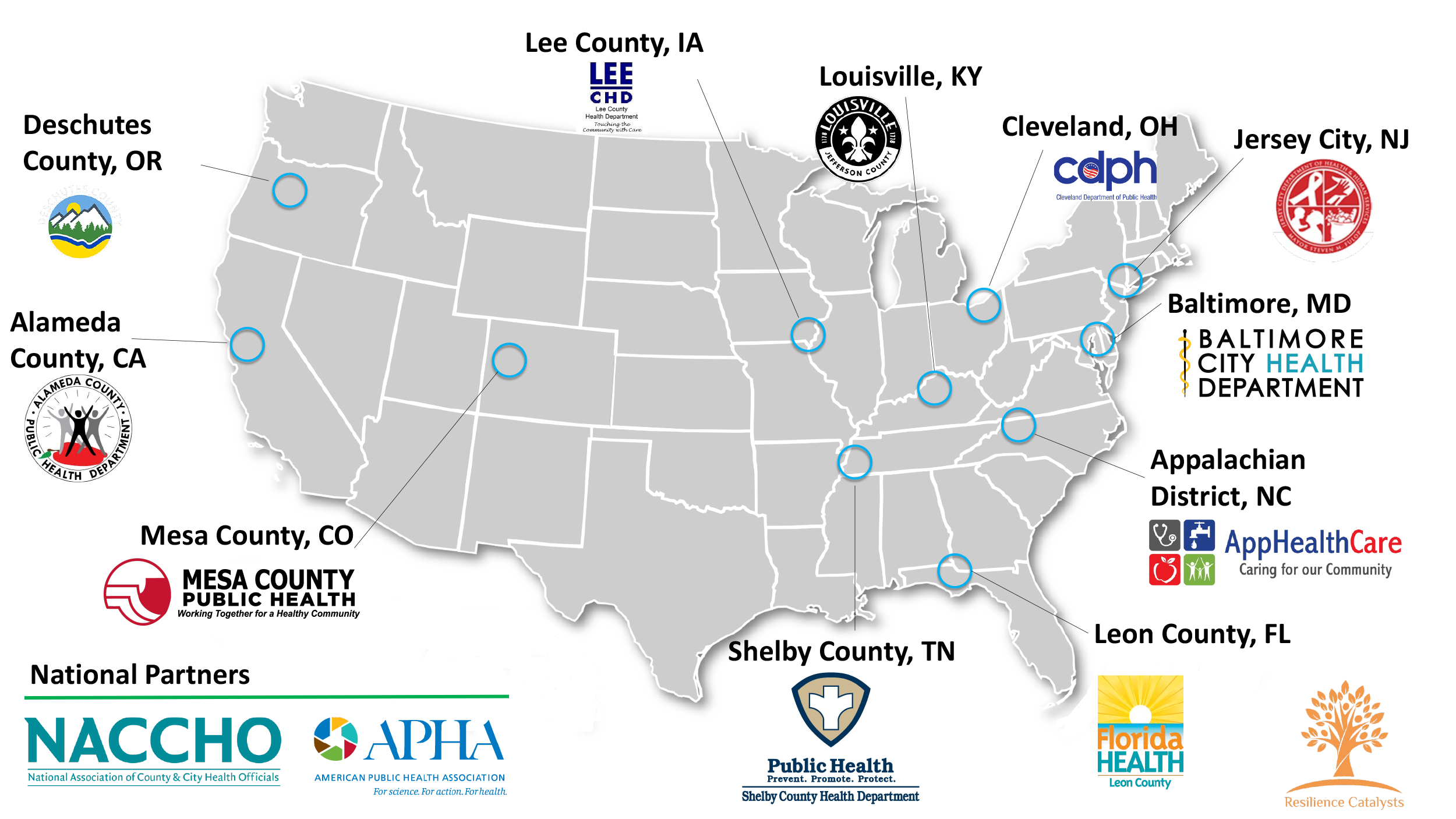 National Partners NACCHO Map