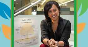 wendy ellis in front of Pair of ACEs tree